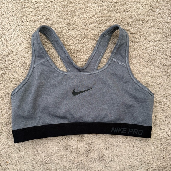 Nike Other - Nike Pro Heather Gray Sports Bra
